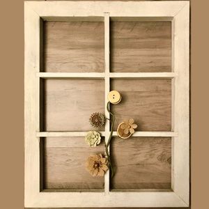Shabby chic wooden window frame